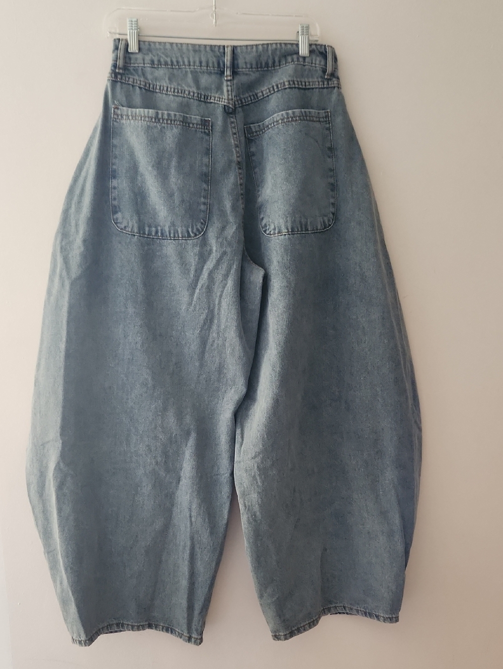Courez Light Blue Washed Baggy Balloon Leg Jeans - Size 26 - Picture 3 of 9